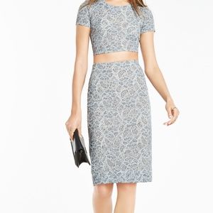 BCBG 'Bridette' Pale Blue Lace Two Piece Dress